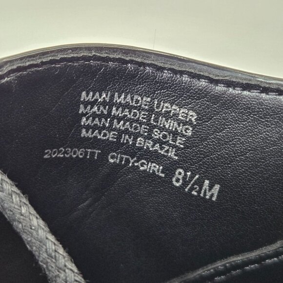 GB Oxford Platform Pumps 8.5 Black Lace Up Y2k Grunge Chunky Block Heel Booties - Picture 8 of 11